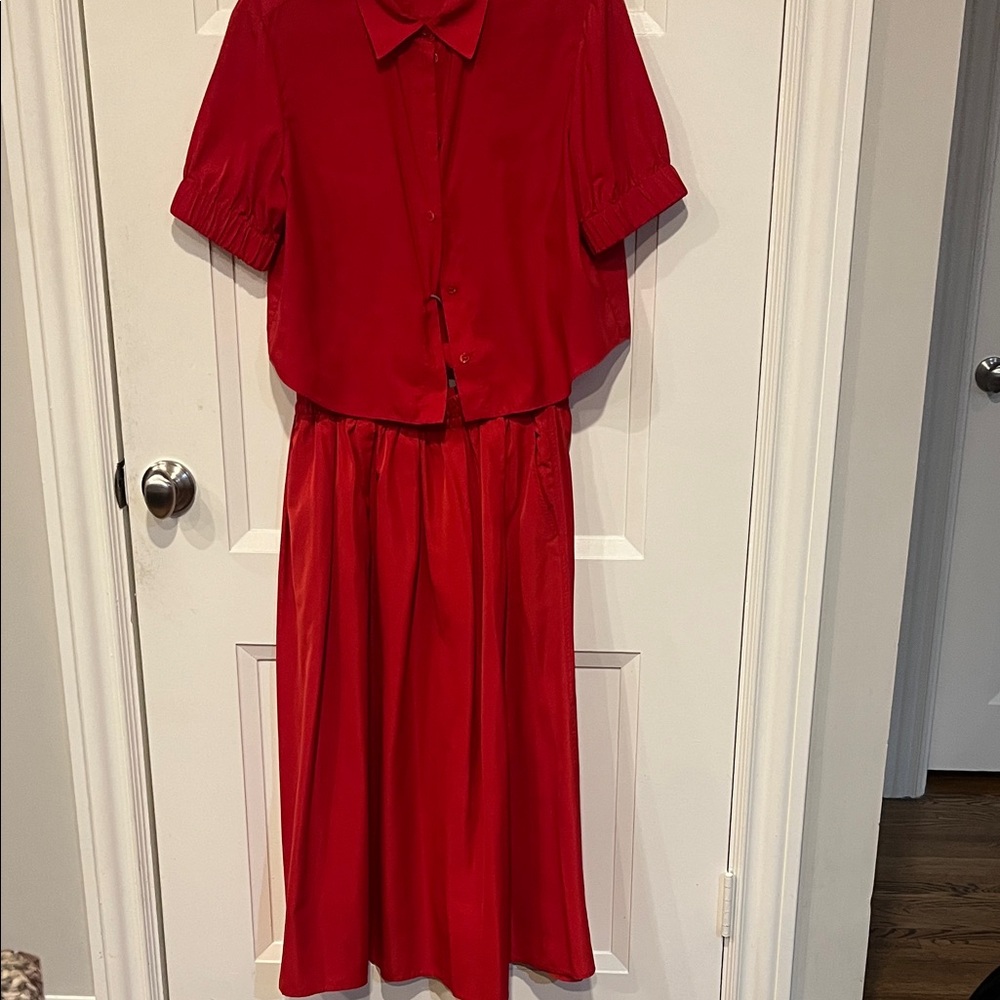 Zara Red Midi Dress